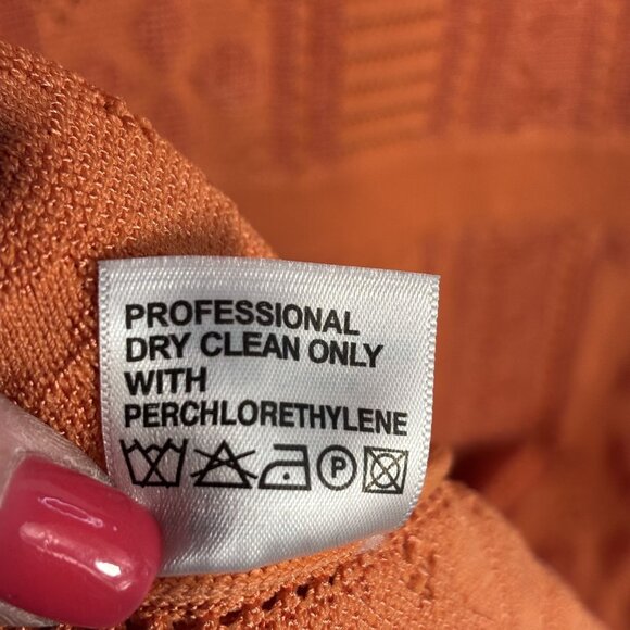 Etcetera XS Orange Knit Sleeveless Dress With Fit & Flare Design - Picture 9 of 11